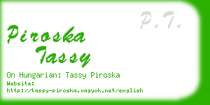 piroska tassy business card